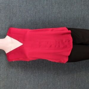 Banana Republic Red V-Neck Sleeveless Top